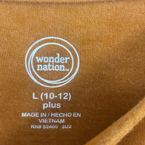 Wonder Nation Girls Love Graphic Rust Brown Tank Top  L 10-12 Plus - Picture 6 of 10